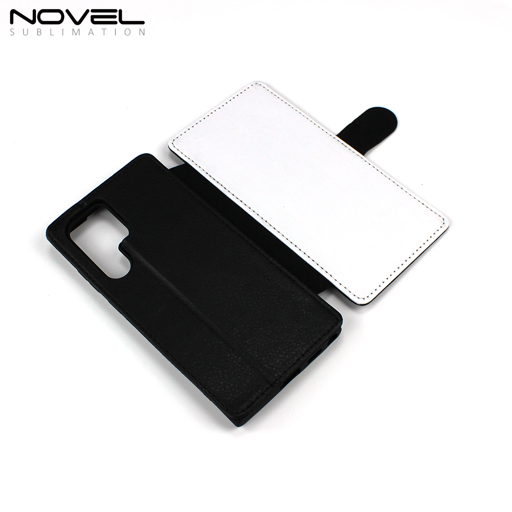 Blank Sublimation Flip PU Leather Wallet Case For Galaxy S22 With Card Slot