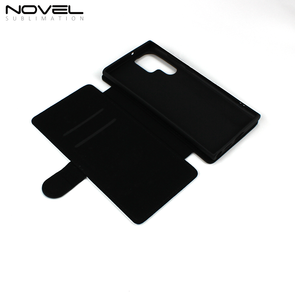 Blank Sublimation Flip PU Leather Wallet Case For Galaxy S22 With Card Slot
