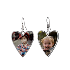 Single side printable Sublimation Blank Heart Shape Earring