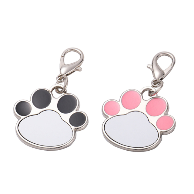 Zinc Alloy Sublimation Blank Colorful Dog Paw Dog Tag