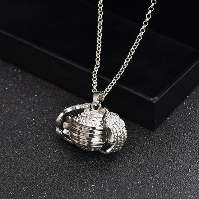Sublimation Metal Sweater Ornament Silver Foldable Wing Necklace With Four Aluminum Sheet Printable