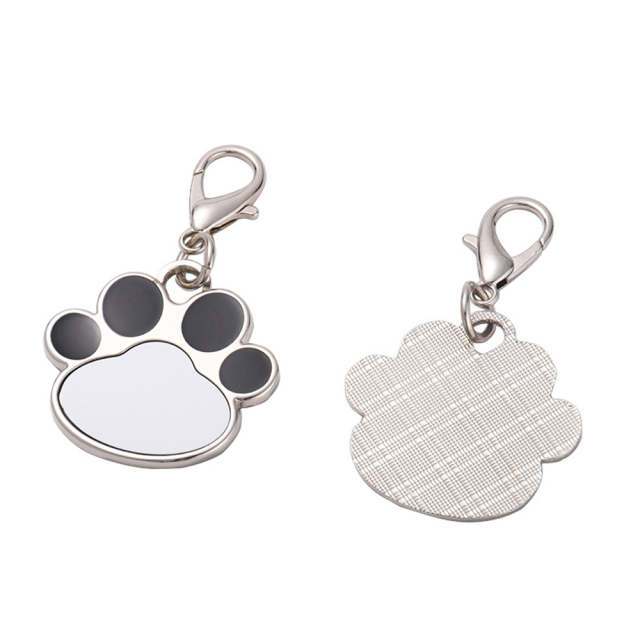 Zinc Alloy Sublimation Blank Colorful Dog Paw Dog Tag