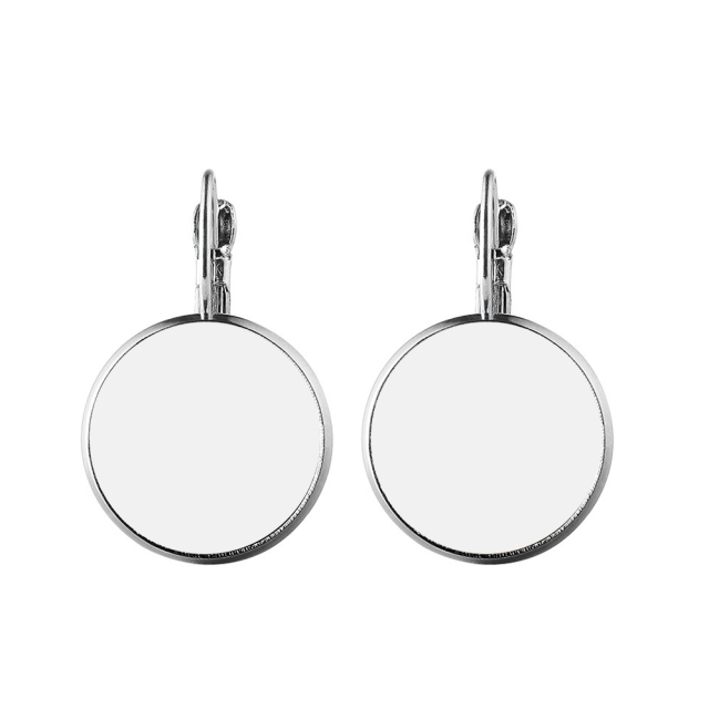 Fashion Sublimation Blank French Earring- Round Shape