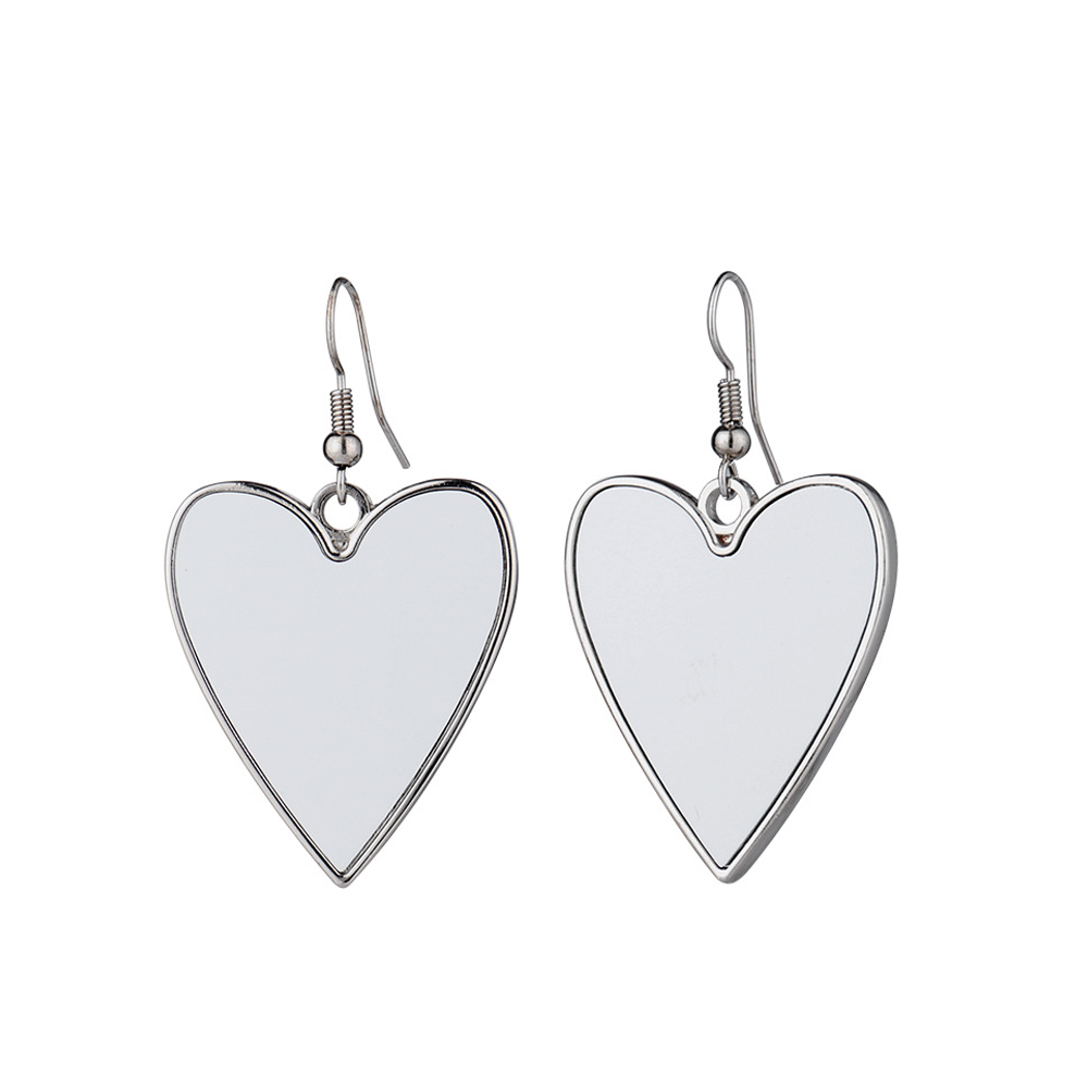 Single side printable Sublimation Blank Heart Shape Earring