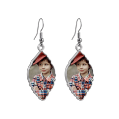 Single side printable Sublimation Blank Leaf Shape Earring