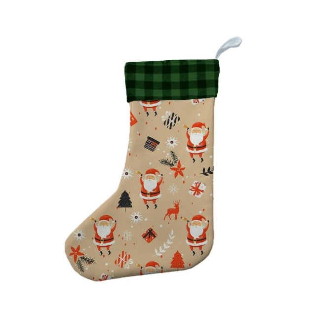 Xmas Socks Hanging Ornaments Christmas Stocking For Decor Christmas Tree Fireplace Decoration Dye Sublimation Blanks