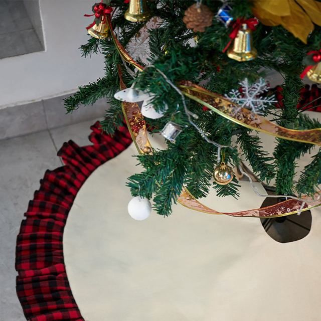 Wholesale Personalized Custom Logo Xmas Christmas Tree Skirt For Christmas Decoration Dye Sublimation Blanks