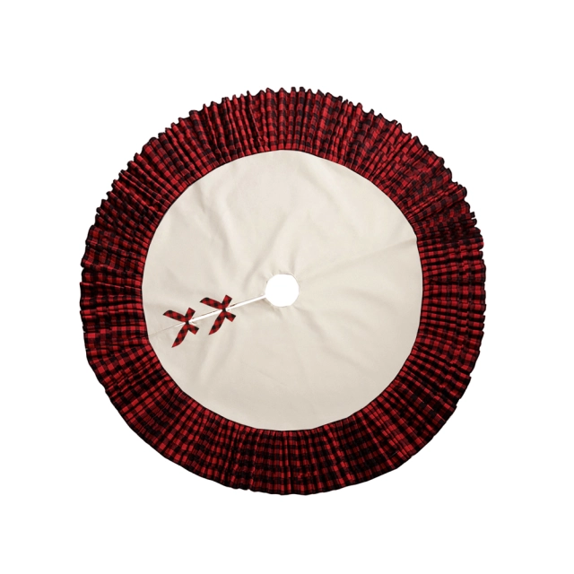 Wholesale Personalized Custom Logo Xmas Christmas Tree Skirt For Christmas Decoration Dye Sublimation Blanks