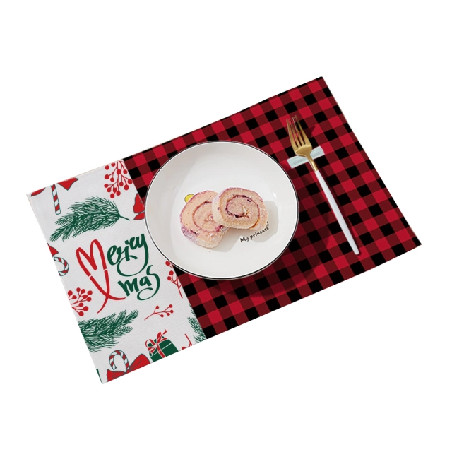 Customize Table Decoration Natural Cotton Linen Placemat Dye Sublimation Blank Table mat