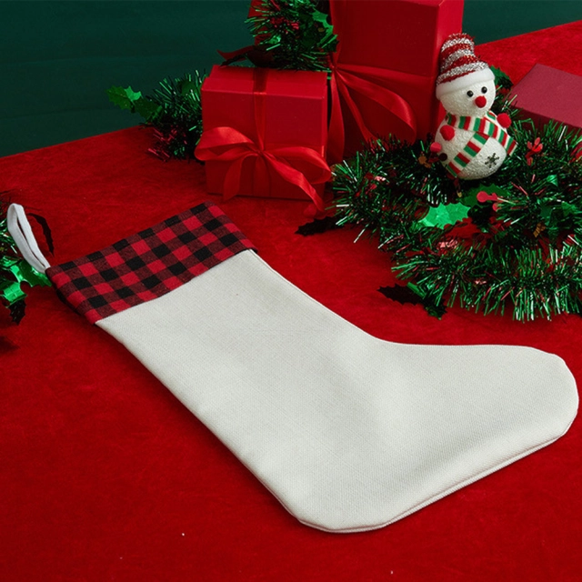 Xmas Socks Hanging Ornaments Christmas Stocking For Decor Christmas Tree Fireplace Decoration Dye Sublimation Blanks