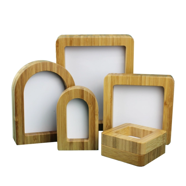 Bamboo with Double Inserted Aluminum Sheet Combined Frame Eco-friendly Dye Sublimation Blanks Bamboo Photo Frames