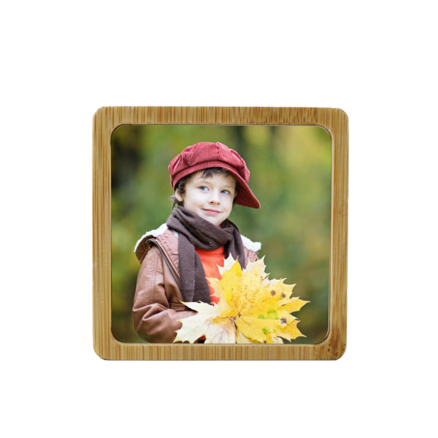 New Arrival 10*14cm Bamboo Photo Frames Dye Sublimation Blanks Photo Frame with Music Box Eco-friendly Wood Bamboo Photo Frame