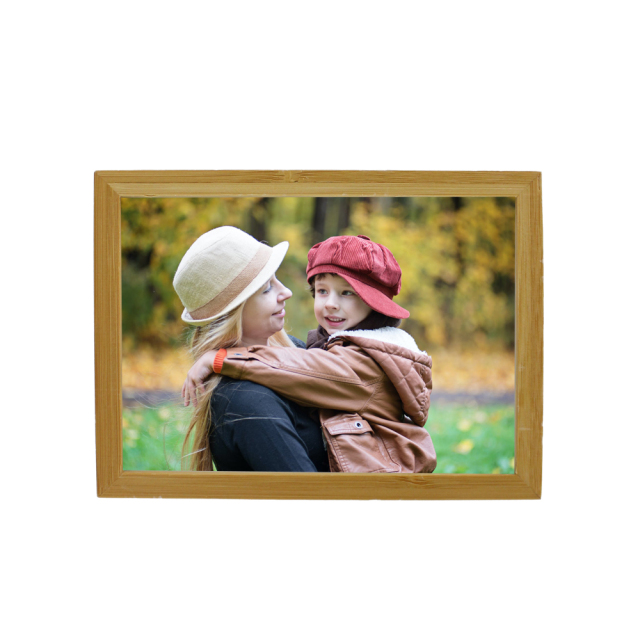 New Arrival Bamboo Photo Frames Dye Sublimation Blanks Frame with Music Box 5.5&quot; * 7.5&quot; Eco-friendly Wood Bamboo Photo Frame