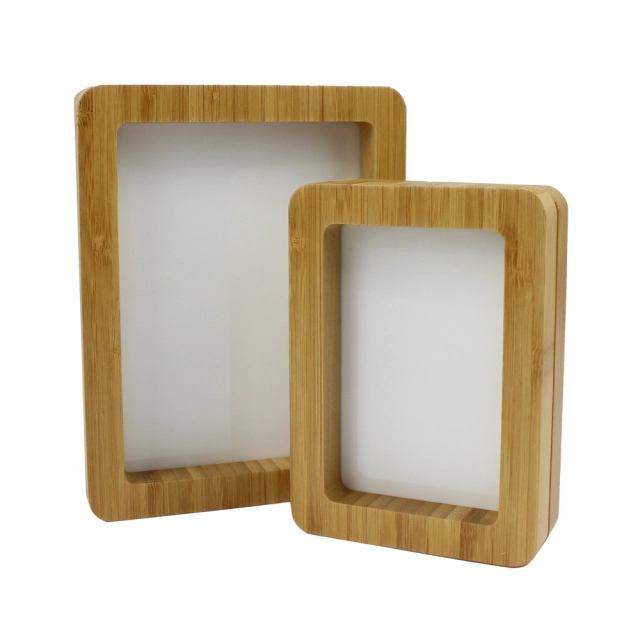 Bamboo with Double Inserted Aluminum Sheet Combined Frame Eco-friendly Dye Sublimation Blanks Bamboo Photo Frames