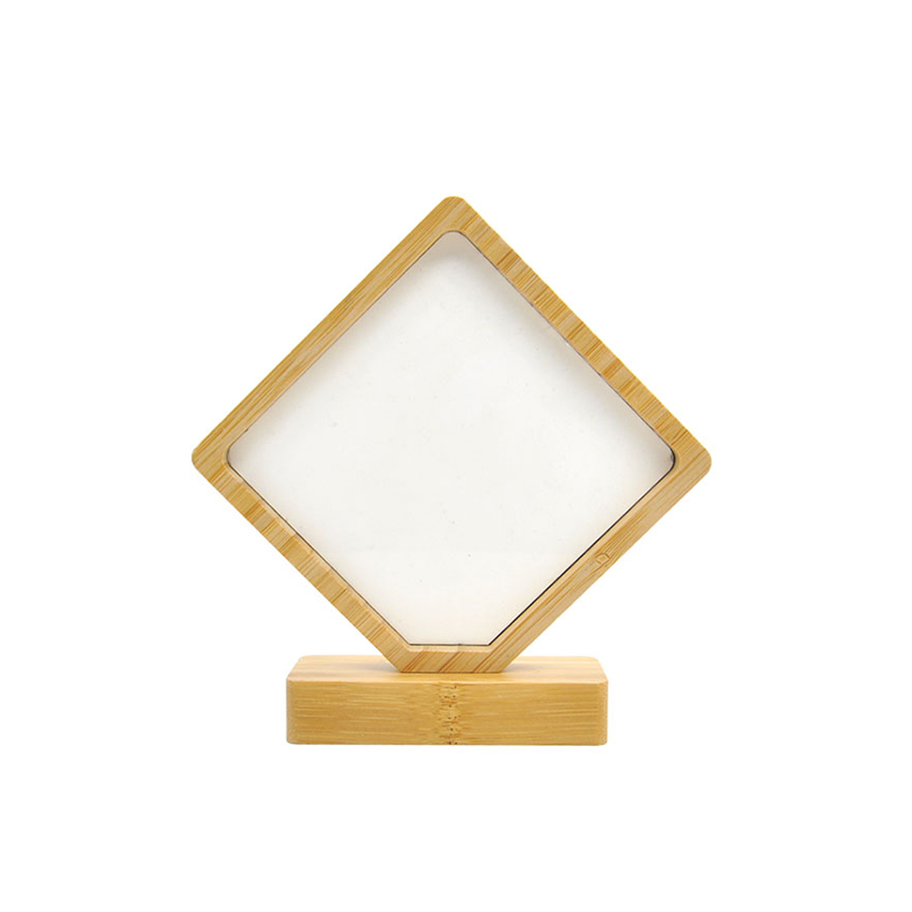 Heart Shape Bamboo Frame with MDF Insert Bamboo Crafts Dye Sublimation Blanks Picture for Christmas Gift