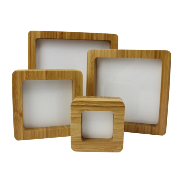 Bamboo with Double Inserted Aluminum Sheet Combined Frame Eco-friendly Dye Sublimation Blanks Bamboo Photo Frames