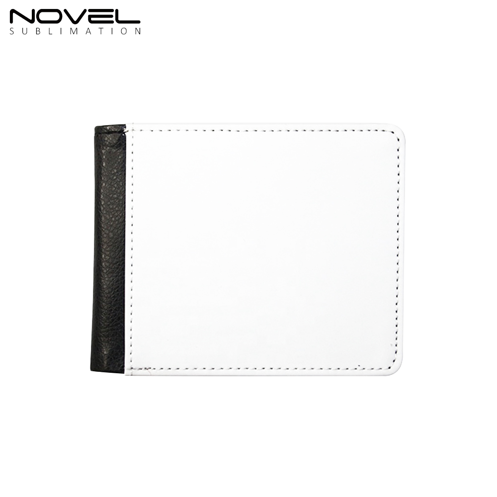 Custom Men Wallets With Extra Card Slot Dye Sublimation Blanks Men Bi-Fold PU Leather Wallet