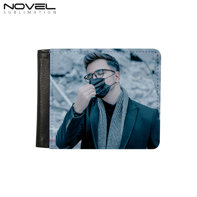 Custom Men Wallets With Extra Card Slot Dye Sublimation Blanks Men Bi-Fold PU Leather Wallet