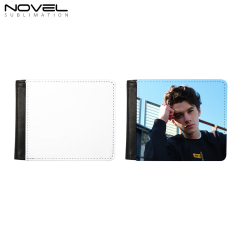 Custom Men Wallets With Extra Card Slot Dye Sublimation Blanks Men Bi-Fold PU Leather Wallet