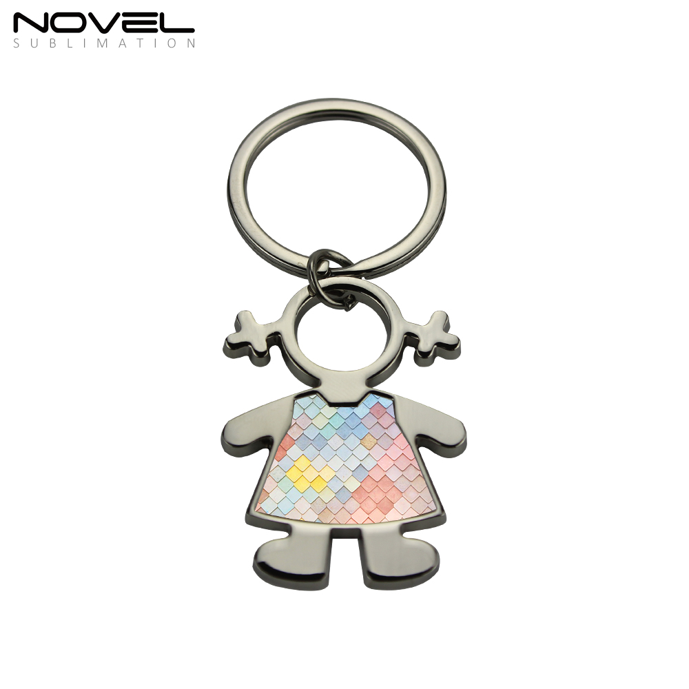 Dye Sublimation Blanks Metal Keychains Boy Girl Lover keyring Pendants Promotional Gifts Bag Charms Accessories