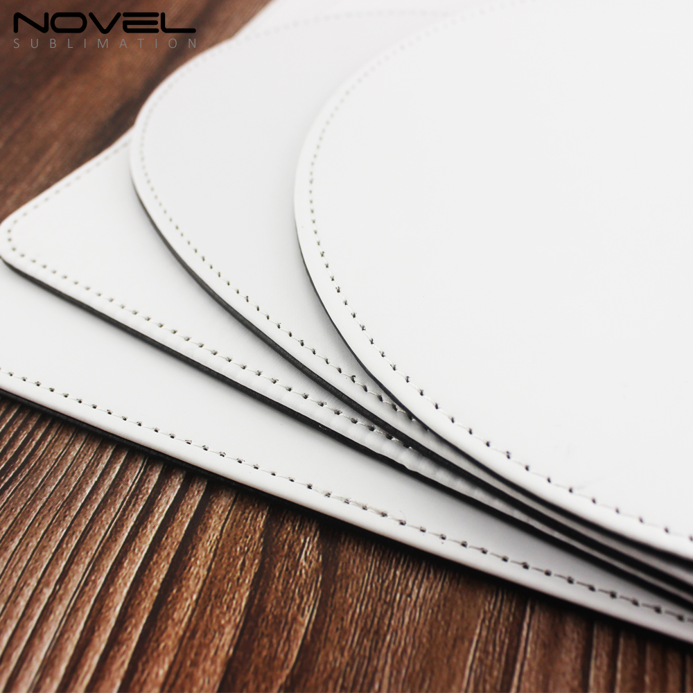 Discount Hot Selling! Sublimation Blank PU Leather Mouse Pad With Different Shapes Wholesale PU Leather Desk Mat Gaming Mouse Pad
