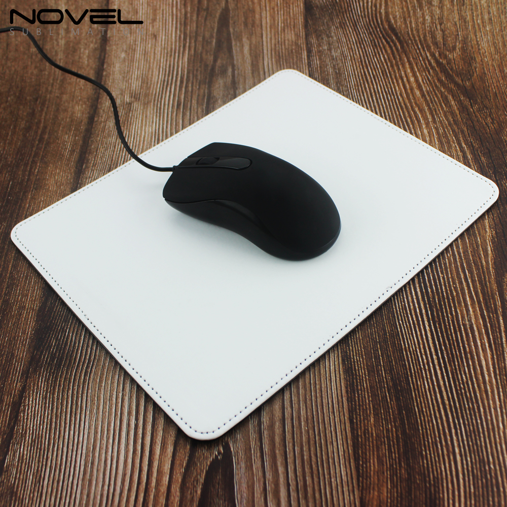 Discount Hot Selling! Sublimation Blank PU Leather Mouse Pad With Different Shapes Wholesale PU Leather Desk Mat Gaming Mouse Pad