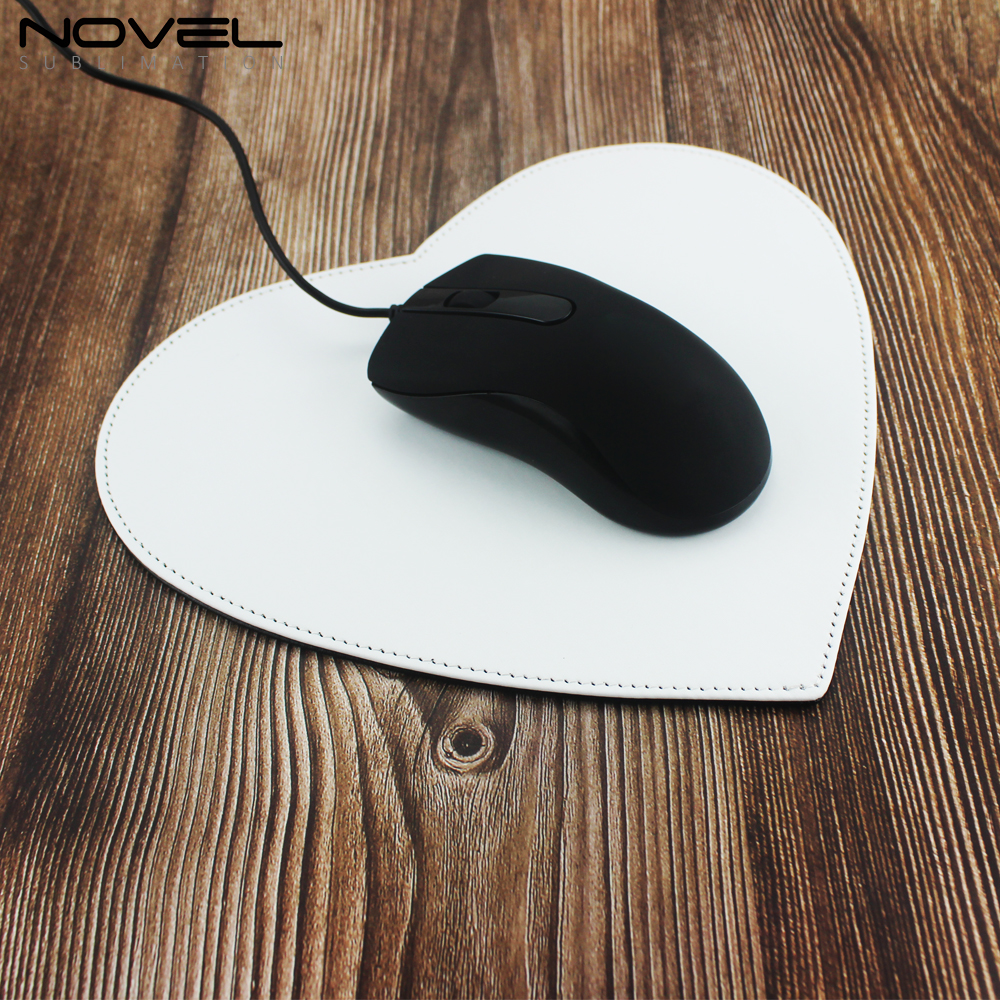 Discount Hot Selling! Sublimation Blank PU Leather Mouse Pad With Different Shapes Wholesale PU Leather Desk Mat Gaming Mouse Pad