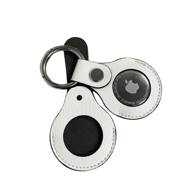 Sublimation Blank PU Leather Protective Cover For Apple Airtag