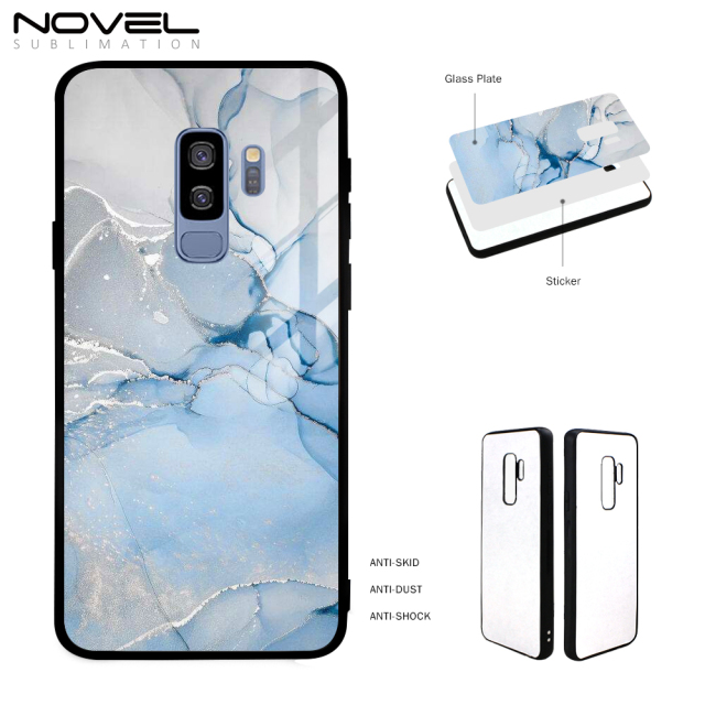 Tempered Glass TPU Sublimation Blank Phone Case For Galaxy S9 Plus