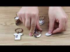 Token Key Chain Metal Magnet Keychains Dye Sublimation Blanks Stainless steel Pendants Gifts Bag Charms Accessories