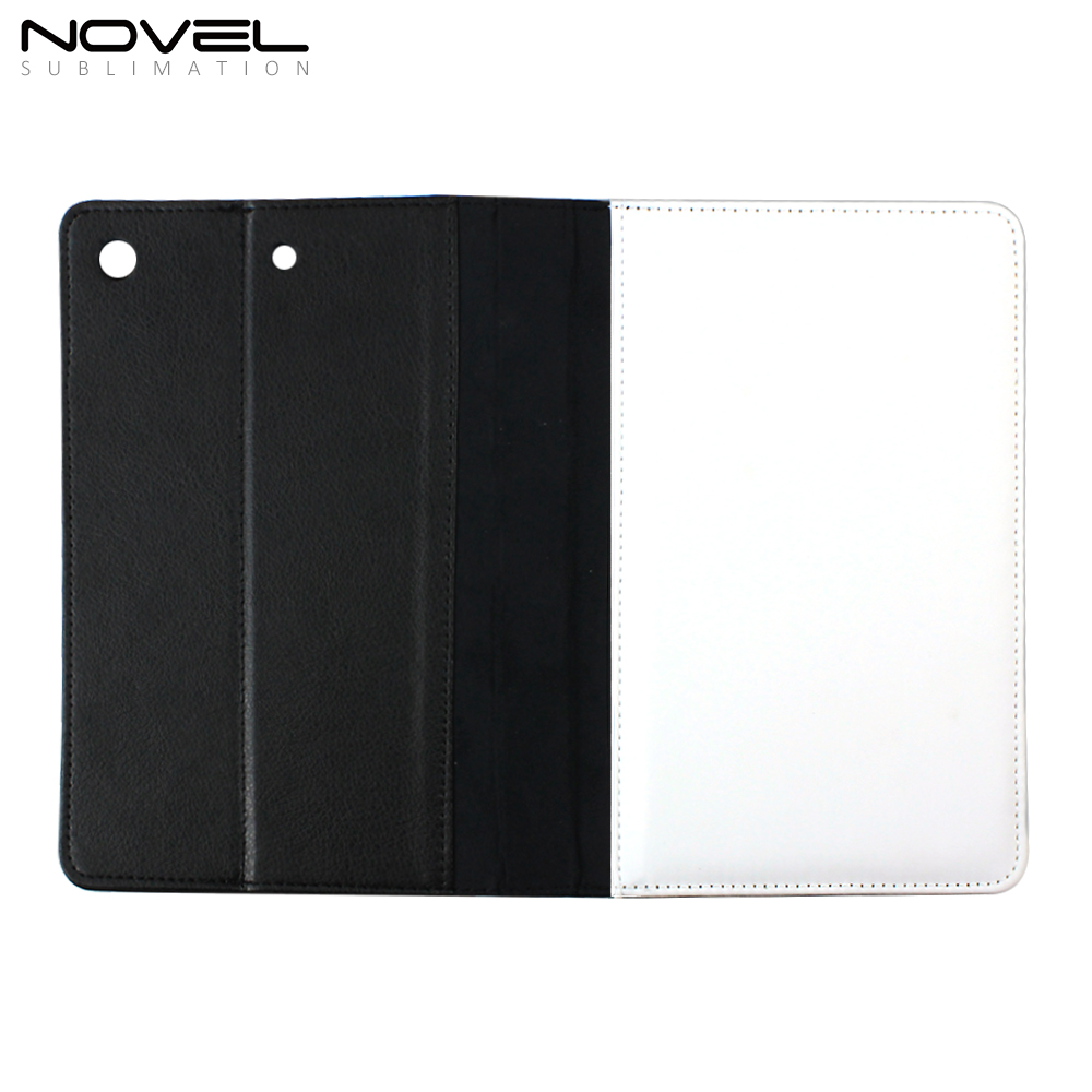 Sublimation TPU Inside Tablet Cover PU Leather Case for iPad Mini 2 with White Canvas Surface