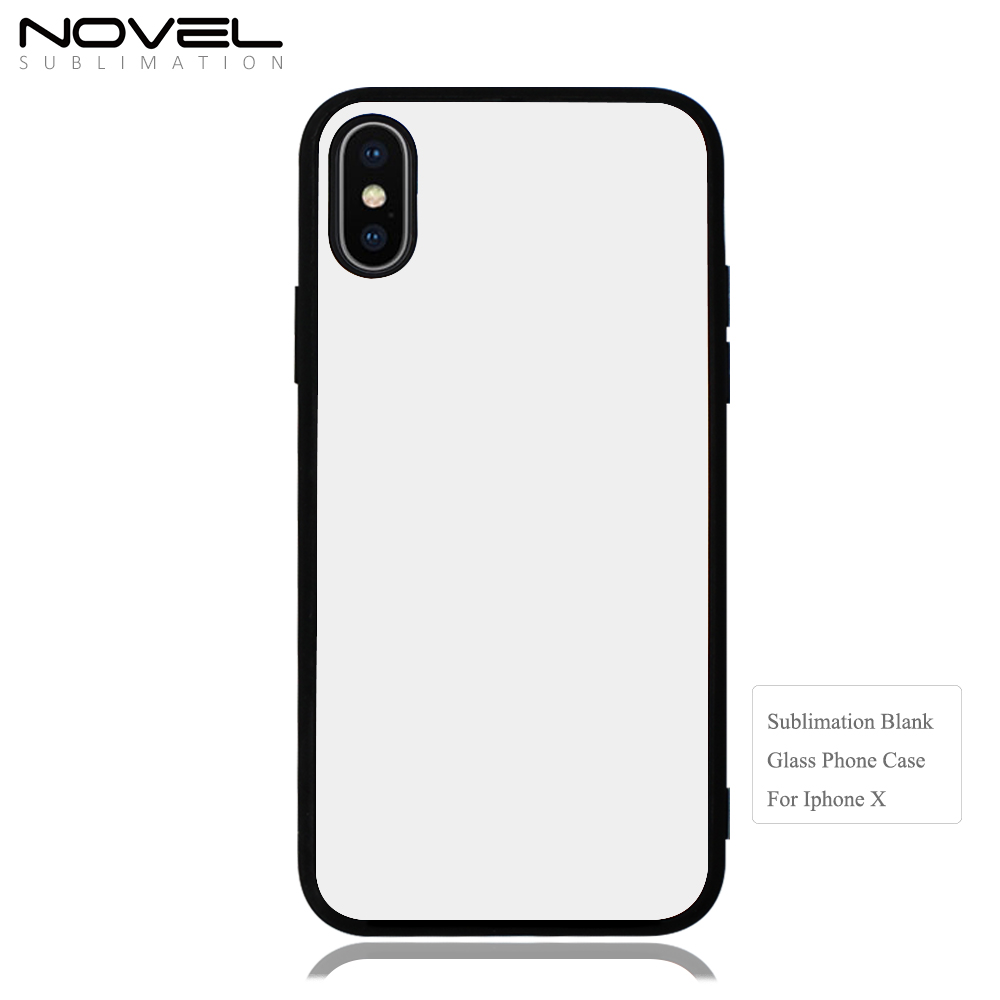 New Sublimation TPU Phone Case With Tempered Glass Insert For iPhone X