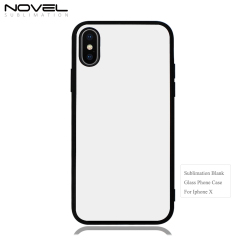 New Sublimation TPU Phone Case With Tempered Glass Insert For iPhone X