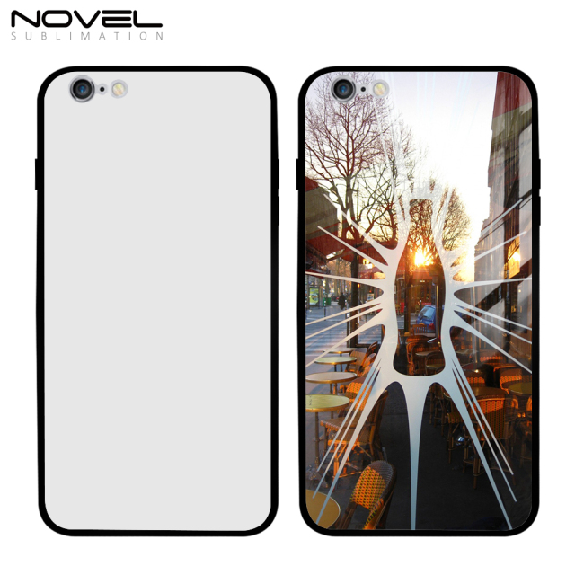 Tempered Glass Case For iPhone 6s Sublimation TPU Phone Case