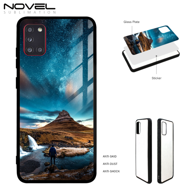 Sublimation 2D TPU Case With Tempered Glass Insert For Galaxy A31