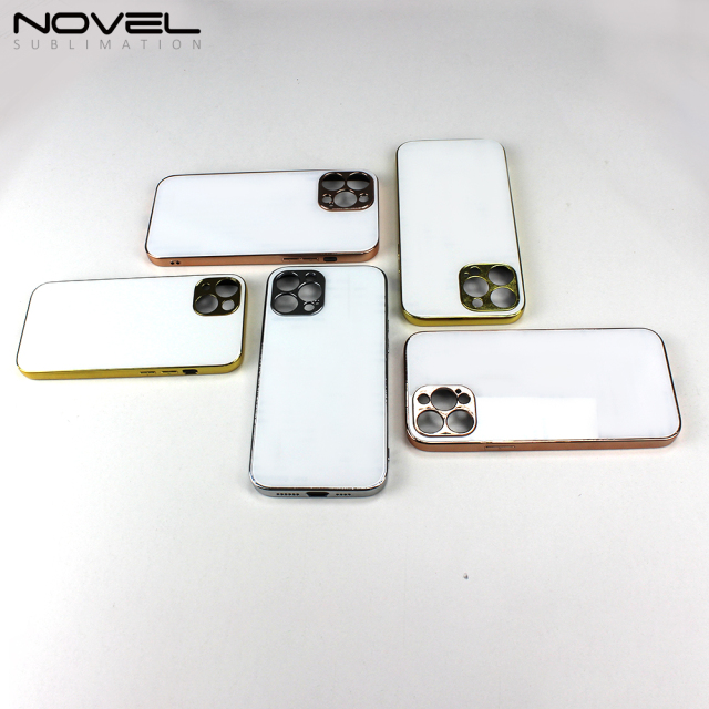 Sublimation Galvanized Electroplated Phone Case For iPhone 13 Series With Metal Insert