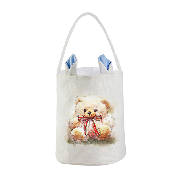 Sublimation Easter Bunny Ear Cotton Hemp Gift Bag