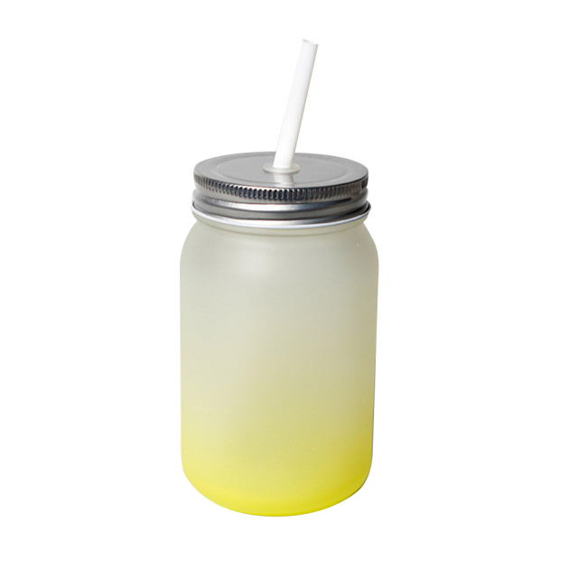 Sublimation Glass Cup Colored Bottom Mason Jar Mugs