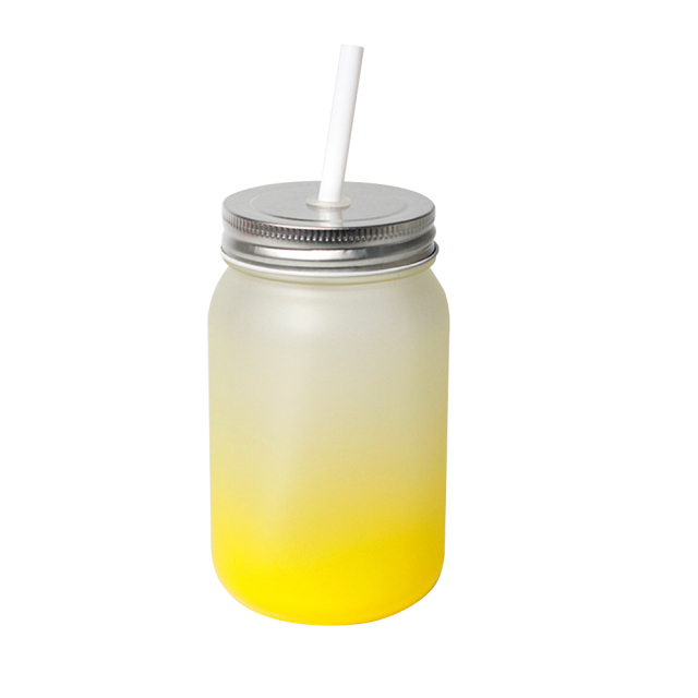 Sublimation Glass Cup Colored Bottom Mason Jar Mugs