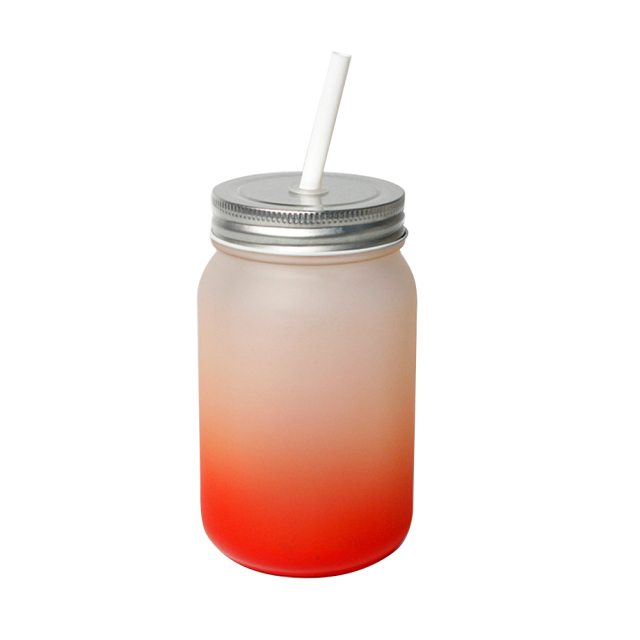 Sublimation Glass Cup Colored Bottom Mason Jar Mugs