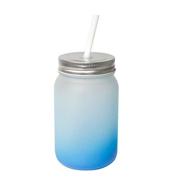 Sublimation Glass Cup Colored Bottom Mason Jar Mugs