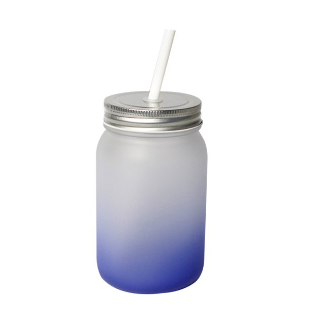 Sublimation Glass Cup Colored Bottom Mason Jar Mugs