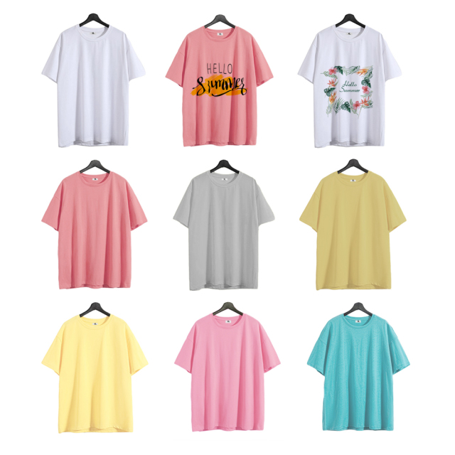 Colorful Polyester T-shirt Sublimation Adult Short Sleeves T-shirt