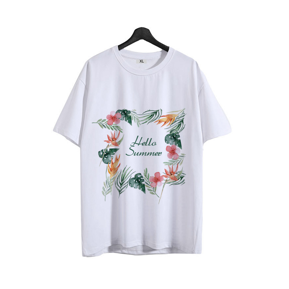 Colorful Polyester T-shirt Sublimation Adult Short Sleeves T-shirt