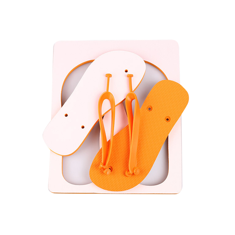 Sublimation Colorful Soft Rubber Sole EVA Filp Flops Blank Sandals DIY Beach Slippers  For Adult Slipper