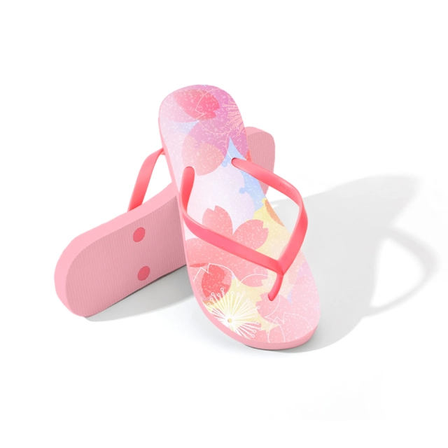 Sublimation Colorful Soft Rubber Sole Slipper Filp Flops For Kid