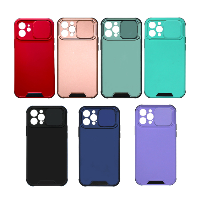 Colorful 2in1 Tough Case Silding Window Design For iPhone 12 mini Pro Max 11 XR X XS Max 7 8 Plus