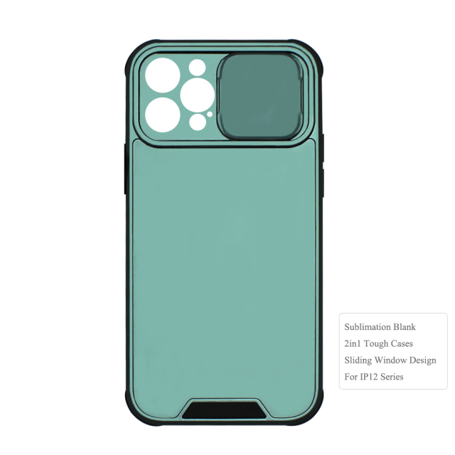 Colorful 2in1 Tough Case Silding Window Design For iPhone 12 mini Pro Max 11 XR X XS Max 7 8 Plus
