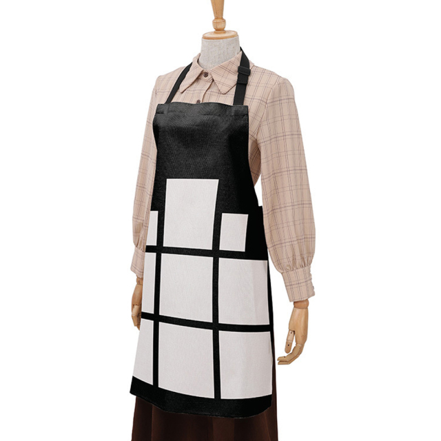Sublimation Square Grid Cotton Linen Apron
