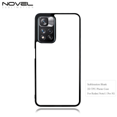 Sublimation Blank 2D TPU Phone Case With Metal Insert For Redmi Note 11 Pro 4G/ 5G